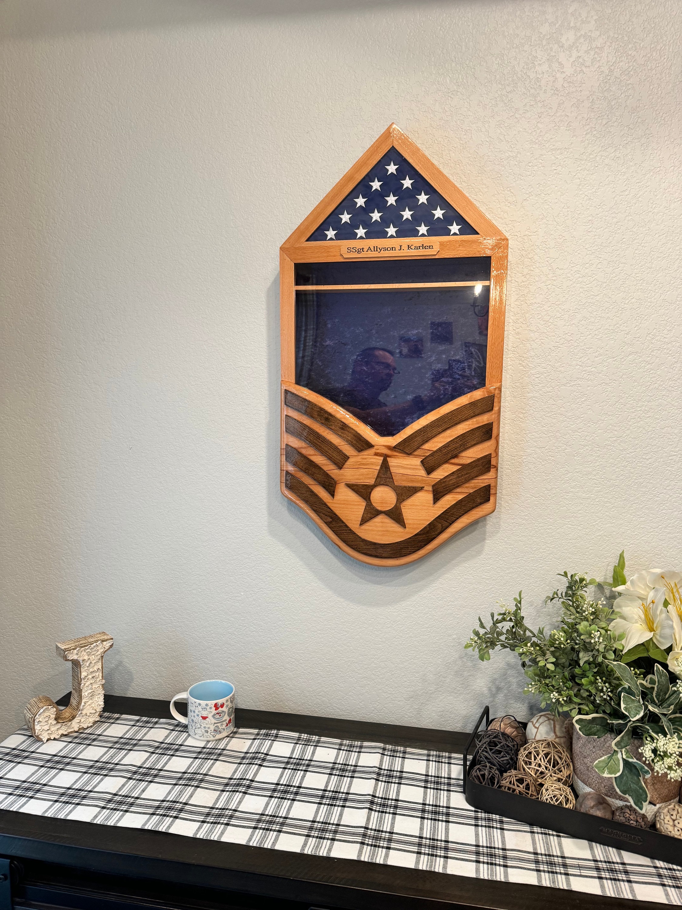 Air Force Stripes Retirement Shadow Box (medium) - Etsy Sweden