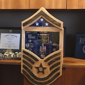 Air Force Stripes Retirement Shadow Box (Large)