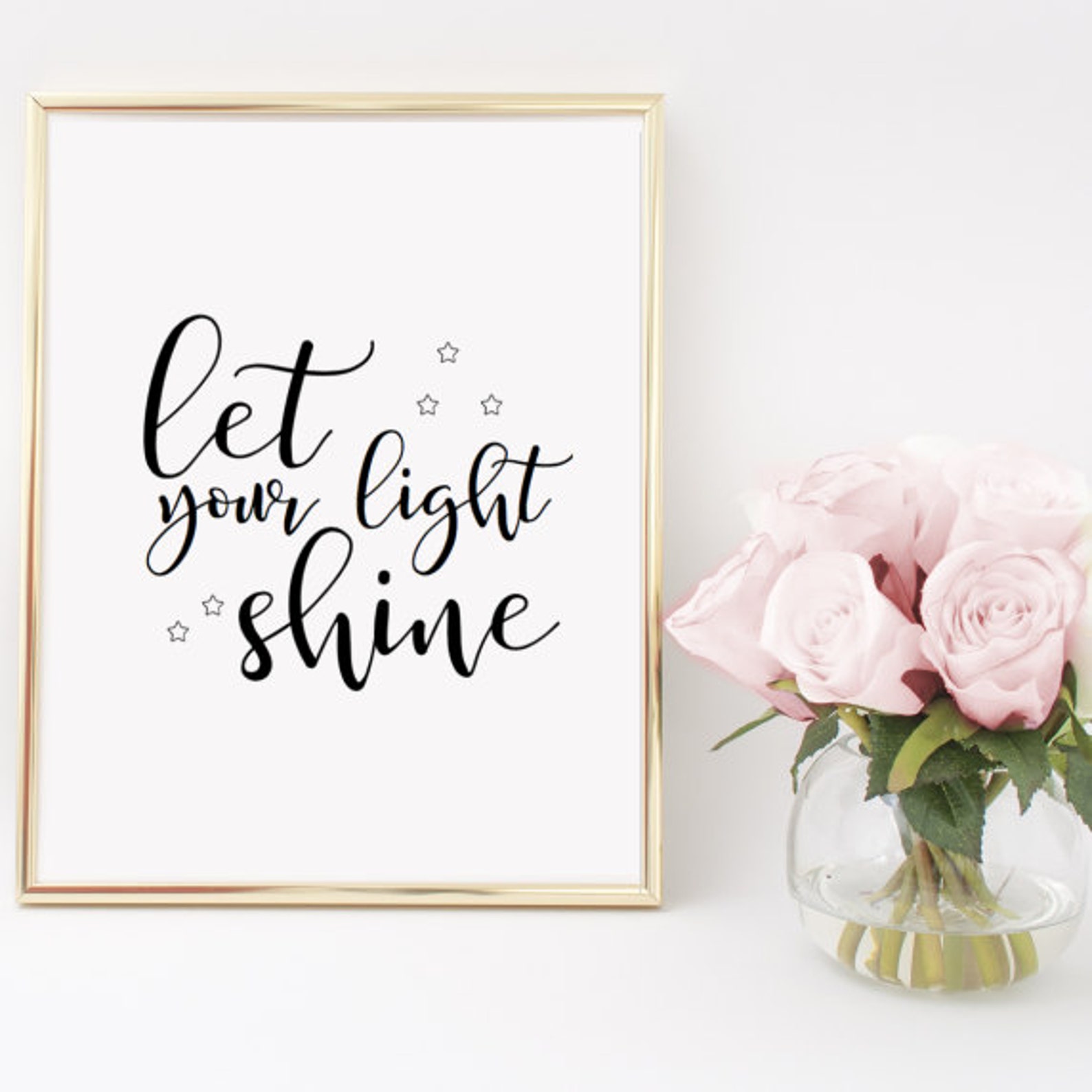 Let Your Light Shine Home Decor Printable Wall Art INSTANT DOWNLOAD DIY ...