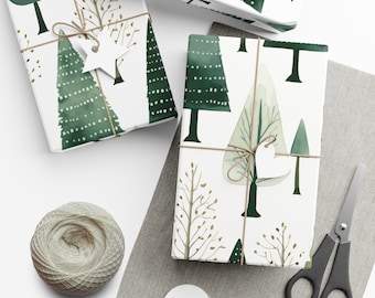 Christmas Trees Gift Wrap Papers