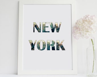 New York Skyline Home Decor Printable Wall Art INSTANT DOWNLOAD DIY Great Gift