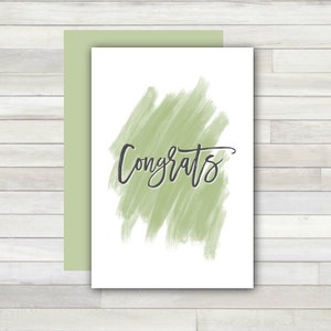 Greeting Card Congrats Congratulations Printable Instant Download Last Minute DIY
