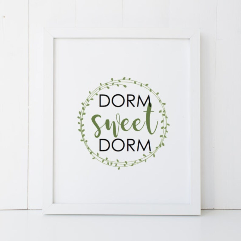 Dorm Sweet Dorm College Gift Home Decor Printable Wall Art INSTANT ...