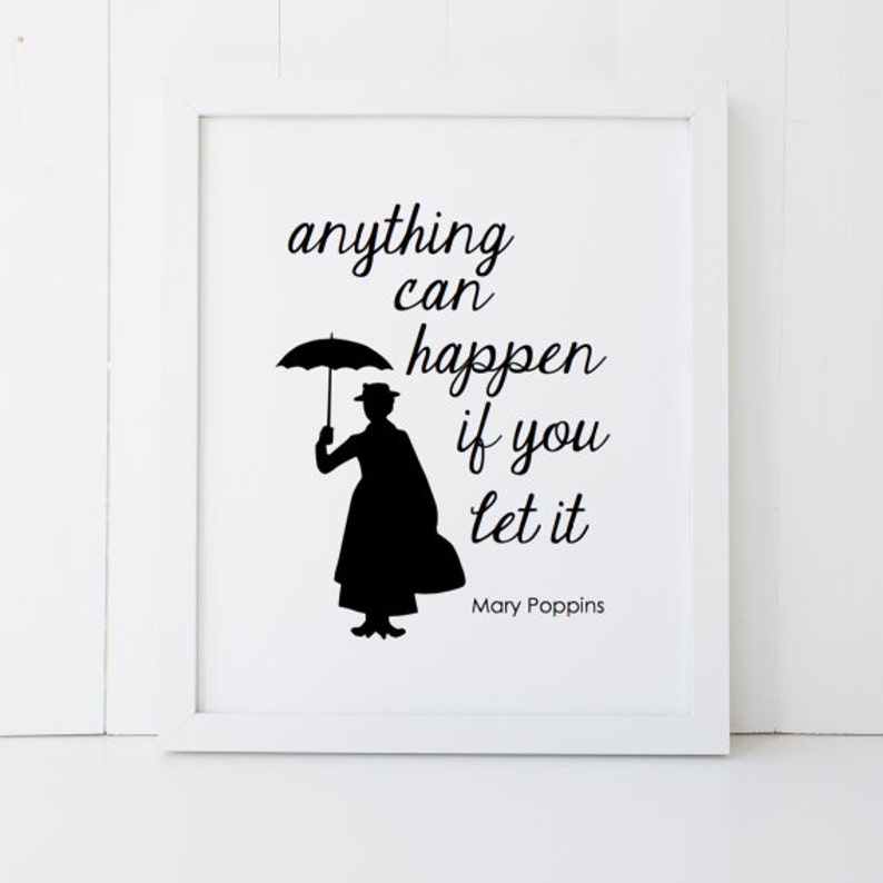 mary poppins quote disney home decor printable poster wall