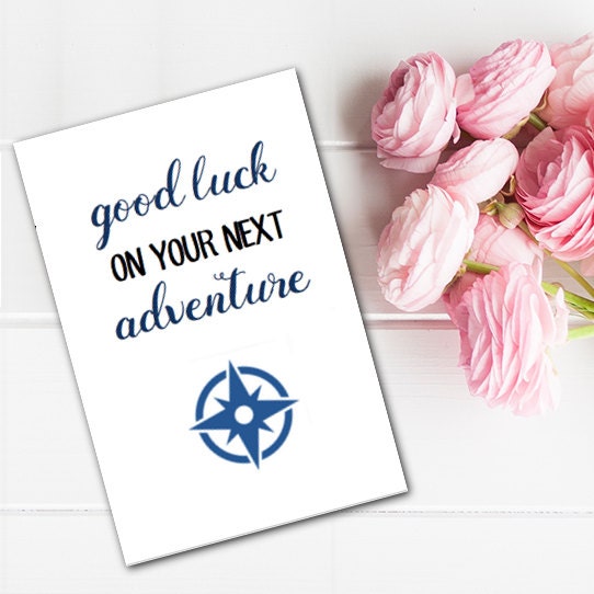 GOOD LUCK Good Luck With Your New Adventure Sentimental Square