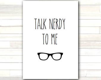 Biglietto d'auguri Talk Nerdy to Me San Valentino Amore Romantico Download immediato stampabile Last Minute fai da te