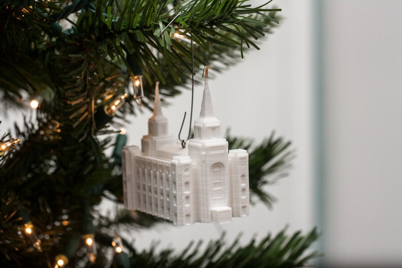 Brigham City, UT Temple Christmas Ornament Made to order image 1