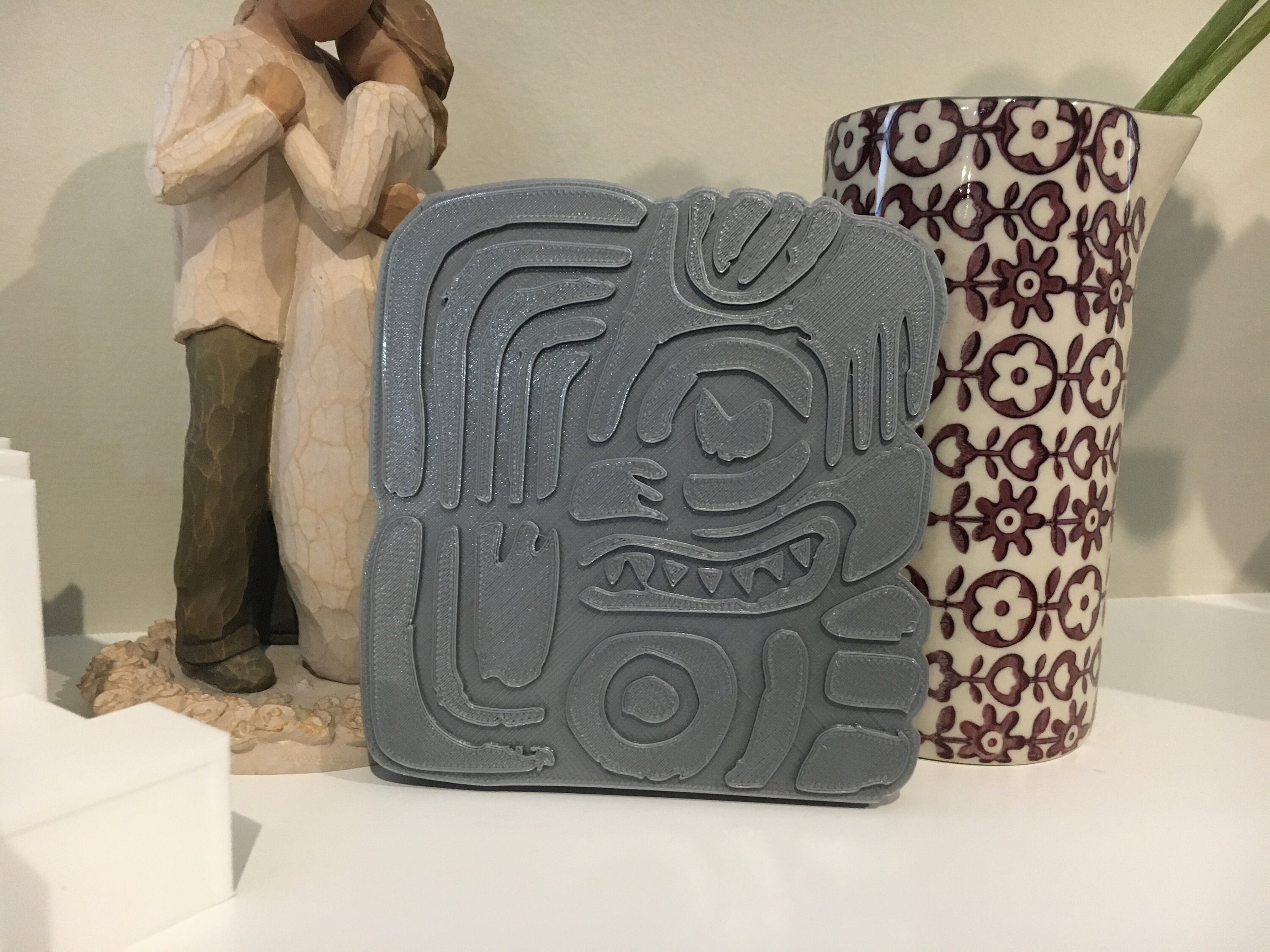 Mayan Glyph "Utchi" 3D-Printed