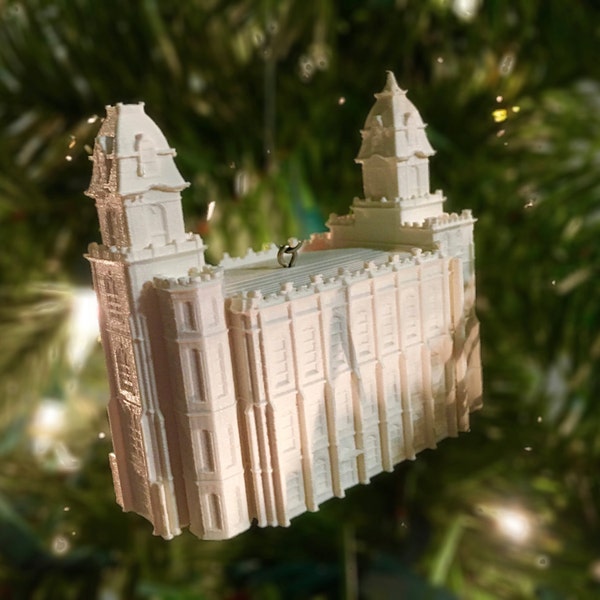 Manti, UT Temple Christmas Ornament (Made to order)