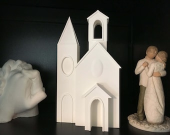 Kerk Model - Cake Topper - Kerstdorp (Op bestelling gemaakt)