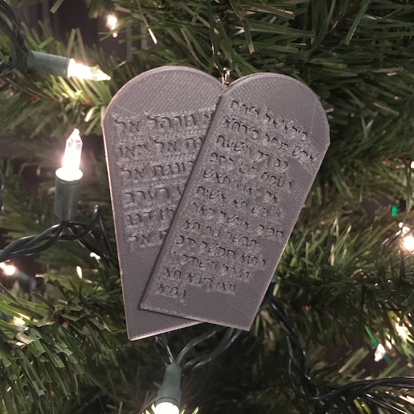 Ten Commandments Christmas Ornament (Made to order)