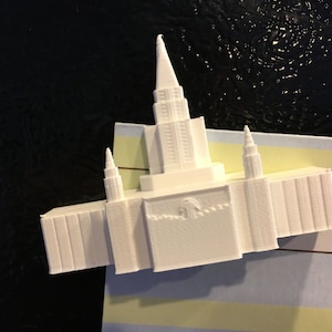 Oakland, CA 3D Temple Fridge Magnet - Back (Made to order)