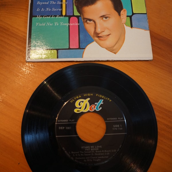 Pat Boone 45 Vinyl Record Hymns We Love