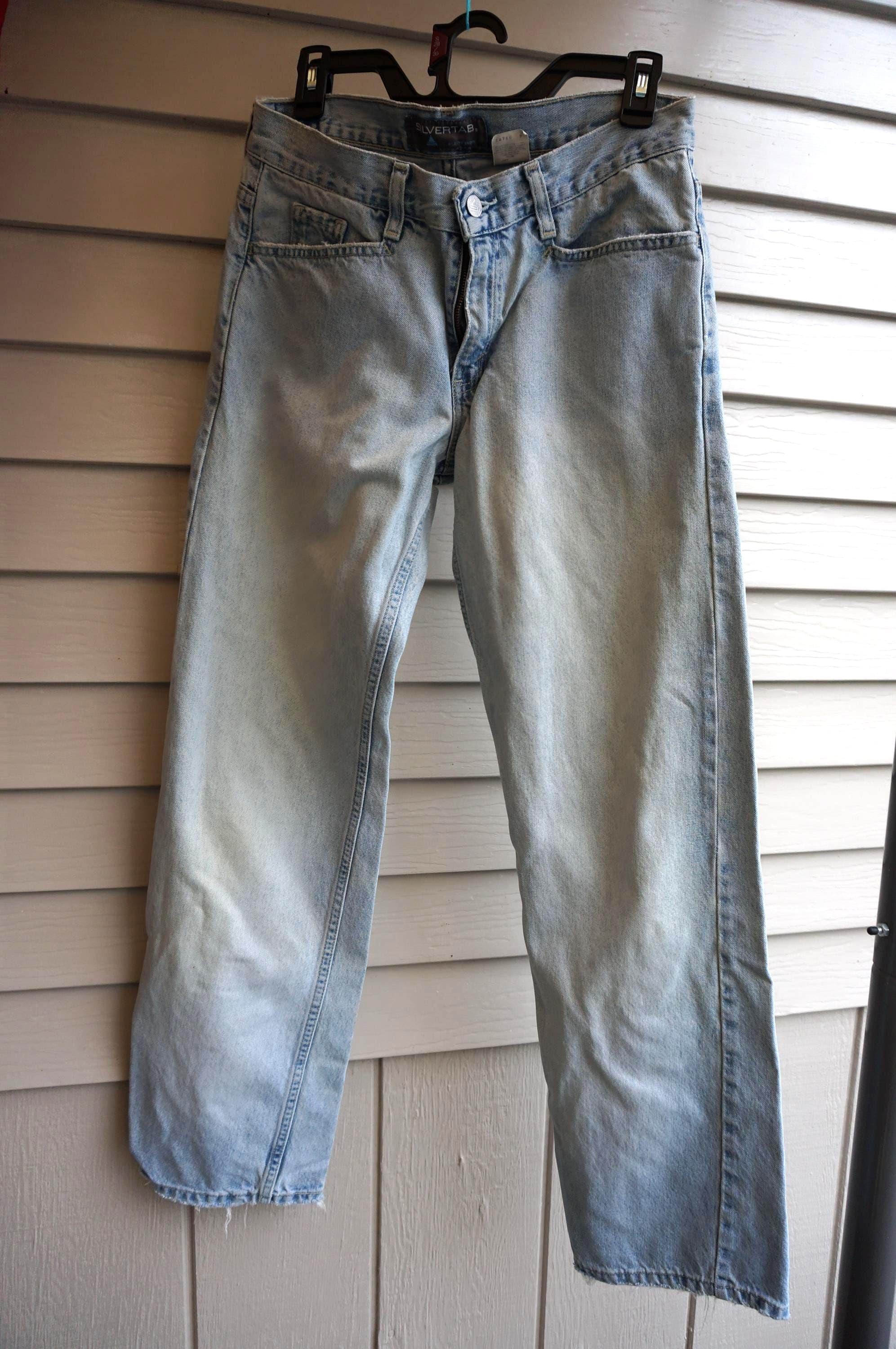 Vintage Levi's Silvertab Jeans Ladies Sz 7 M Distressed Boot Cut