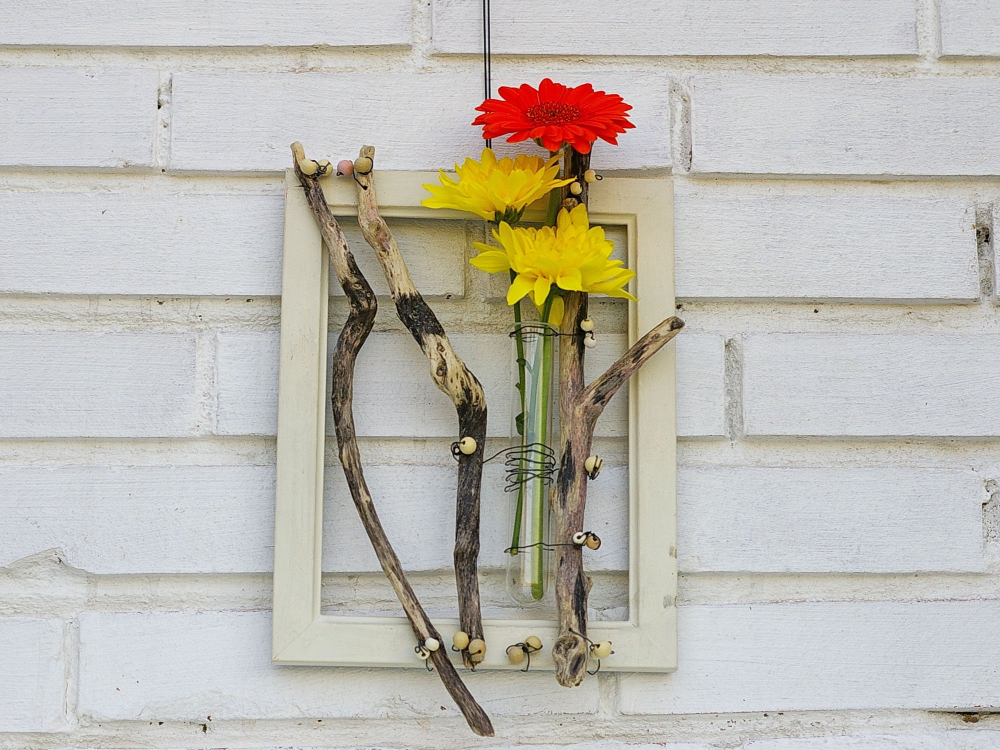 Wall vase wall vase in picture frame picture frame wood Etsy