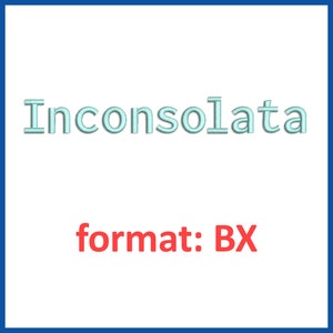 Inconsolata monospaced font embroidery design format BX
