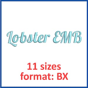 LobsterEMB embroidery font format BX