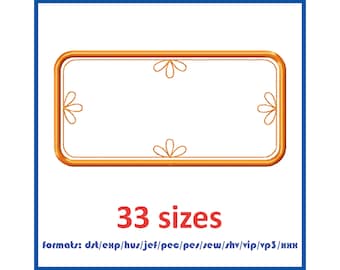 33 Sizes Frame Applique Design Frame Embroidery Design Fill Design Machine Embroidery Gold Frame