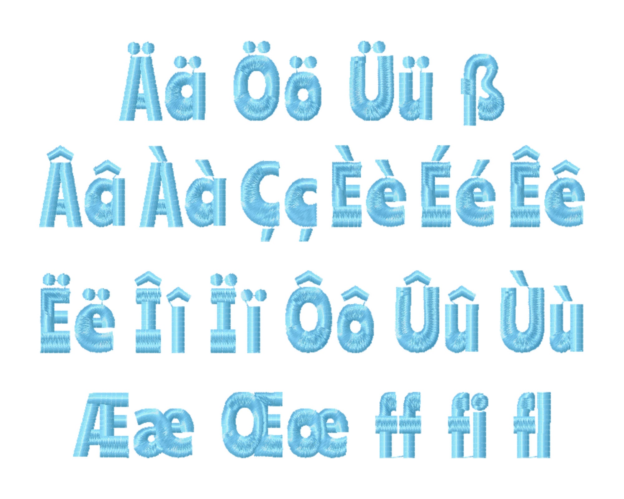 Ranchers Font Embroidery Design 0.25(1/4), 0.5(1/2), 0.75(3/4), 1, 1.5 ...