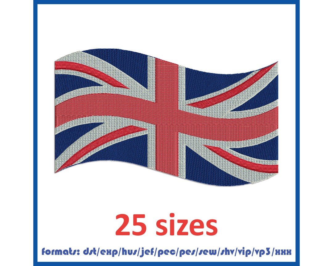 United Kindom Flag Embroidery Machines Design Instant Download Digital ...