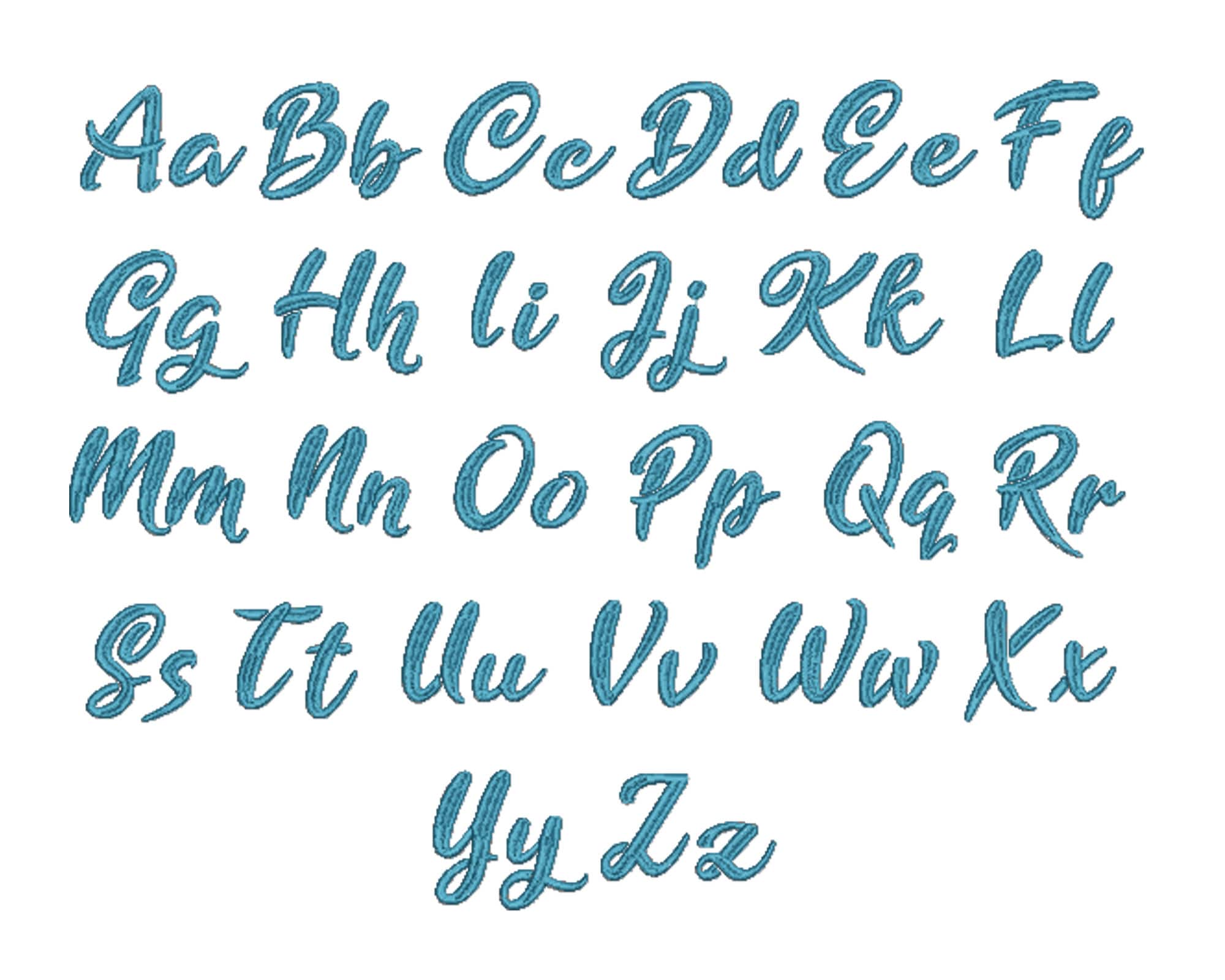 Golden Ranger Embroidery Font 12 Sizes 0.25(1/4), 0.5(1/2), 0.75(3/4 ...