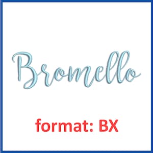 Bromello font embroidery design format BX