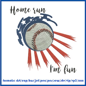 American Baseball Ball Embroidery Design – Digital Download for Embroidery Machine.