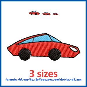 Car mini fill stitch machine embroidery desin Child Picture vehicle