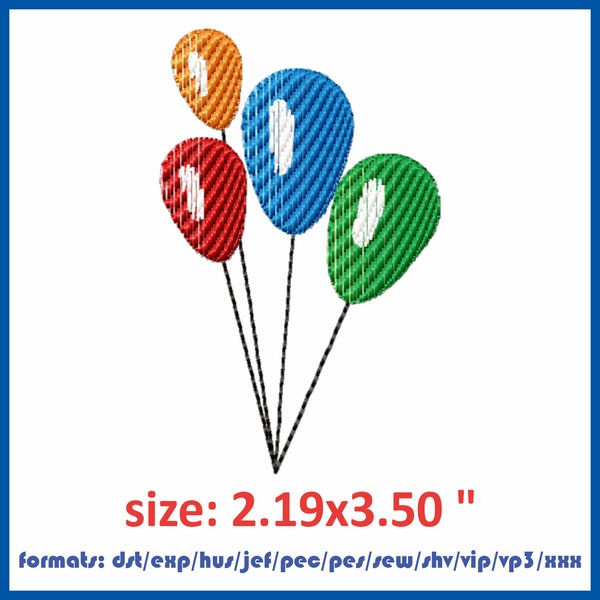 Balloon Child Machine Embroidery Design Air balloon