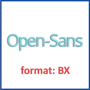 Open-Sans embroidery font ormat BX