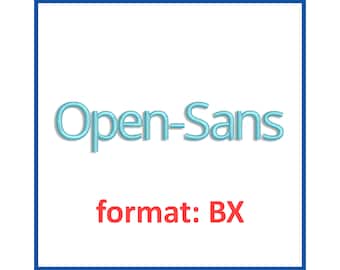 Open-Sans embroidery font ormat BX