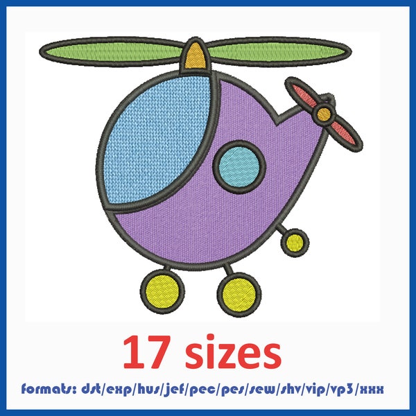 Helicopter Applique - Etsy