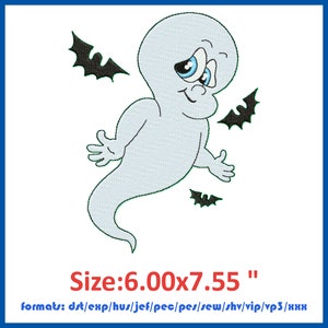 Ghost Halloween Machine Embroidery Design Instant Download Digital Files
