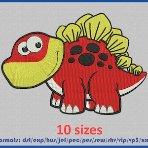 Embroidery machines design dinosaur. Stegosaurus. Instant Download Digital Files. 10 sizes and 11 formats