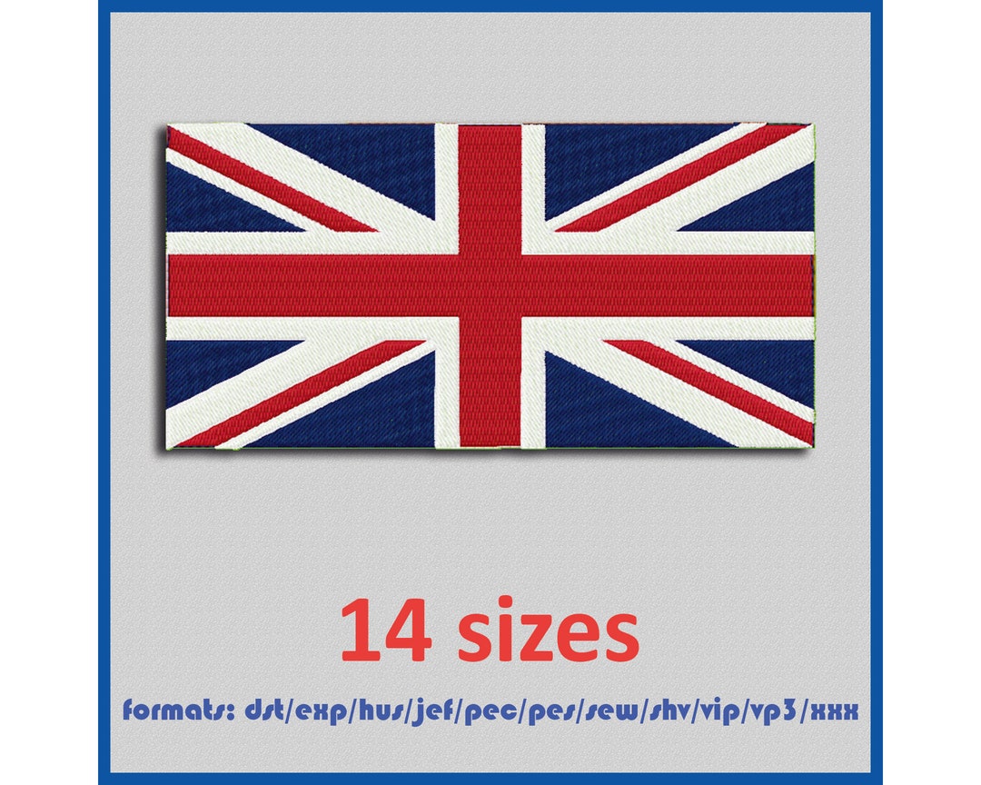 United Kindom Flag Embroidery Machines Design Instant Download Digital ...