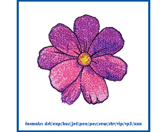 Flower Machine Embroidery Handmade Design Realistic Flower of Design Instant Download Digital Files