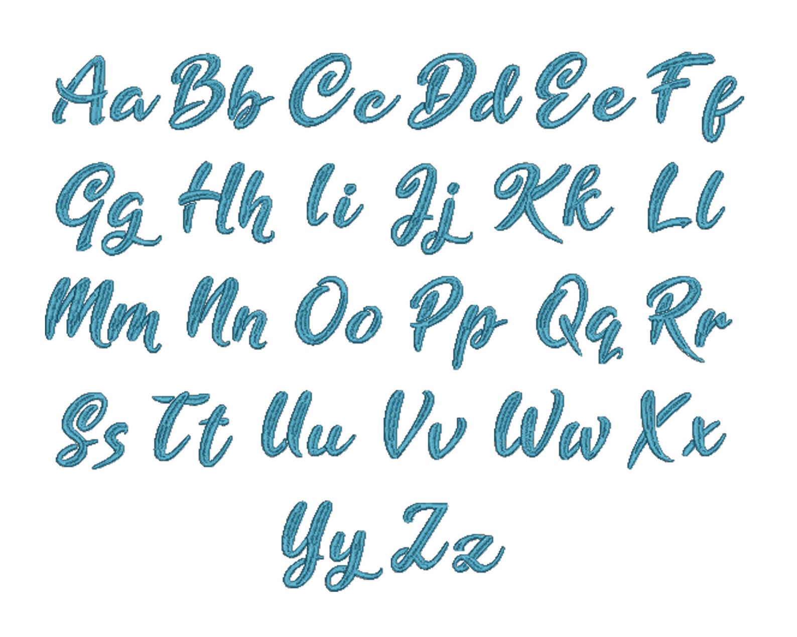 Golden Ranger Embroidery Font 12 Sizes 0.25(1/4), 0.5(1/2), 0.75(3/4 ...