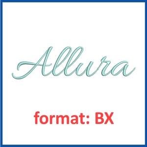 Allura embroidery font format BX