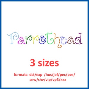 Machine embroidery font 3 sizes 1.00, 1.50, 2.00 inches 11 formats dst/exp/hus/jef/pec/pes/sew/shv/vip/vp3/xxx, instant download