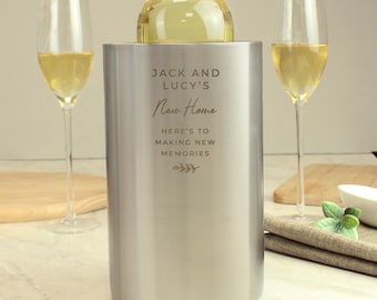 Personalised Stainless Steel Wine Cooler: Engraved Champagne Bucket