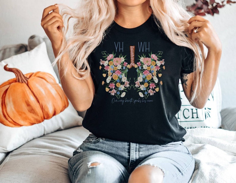 YHWH Christian Floral Lungs Shirt. Christian Floral Tshirt. Etsy