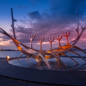 Iceland Reykjavik Sólfar Solfar Sun Voyager Sculpture Iconic Award Winner image 1