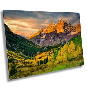 CO Maroon Bells Aspen Colorado  Golden Aspens  Dawn Sunrise 6