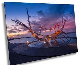 Iceland Reykjavik  Sólfar Solfar Sun Voyager Sculpture Iconic Award Winner