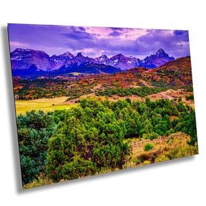 CO San Juan Mountains Aspen Trees Ouray Mt. Sneffels Autumn Colors 5 Sunset/Sunrise