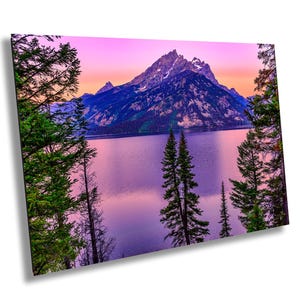 WY Teton National Park Jenny Lake Blaue Stunde Reflexionen 1