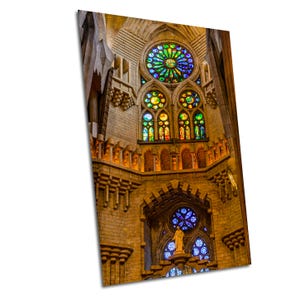 Sagrada Familia Stained Glass Print: Barcelona Architecture Art