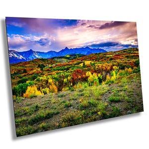 CO San Juan Mountains Aspen Trees Ouray Mt. Sneffels Autumn Colors 1 Sunset/Sunrise