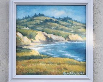 Stinson beach,Print on canvas,Drakes Bay,Sonoma coast,California art,Impressionism,Point Reyes,Tomales Bay,Seascapes,California beaches