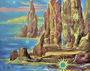 Abstract art,Abstract landscape,Print on canvas,California art,California landscapes,Seascapes,Fairy tales,Fantasy,Surrealism,Dreams,Folk
